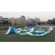 Blue White Commercial Colorful Sea Inflatable Water Park With Climbing Walls Slides