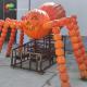 Customizable Fiberglass Animatronic Halloween Pumpkin Spider For Halloween Festival