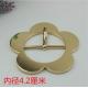 Novelty design bag cover head decoration zinc 42 mm shiny gold flower belt pin buckle for clothing decoration fittings