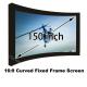 Wholesale Low Price Embowed Fixed Screen 150 Matt White 16:9 Projector Curtain HD 4K