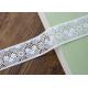 Water Soluble Poly Milk Embroidered Floral Lace Ribbon Trim Customized