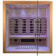 Full Spectrum And Carbon Heater Wooden Indoor Dry Sauna 4 People Size