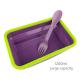1200ml Food Grade Collapsible Foldable Folding Silicone Rectangle Food Storage Bowl Silicone Lunch Box