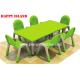Kindergarten PP Plastic Rectangular Table For Nursery School Children