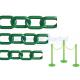 Recyclable Colorful Plastic Link Chain / Green Plastic Chain For Garden