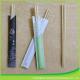 Round Disposable Individually Wrapped Chopsticks 23cm Bamboo Natural Color