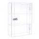Clear Custom Acrylic Display Cabinet With Lock Clear Case Lockable 25cmx8cm