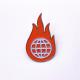 Beautiful Custom Lapel Pins , 1 Inch 1.25 Inch Flame Logo Die Struck Enamel Pins