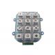 Numeric Metal Keypad 4x3 Acess Control System IP65 12 Keys Dot Matrix Interface