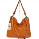 100% Great Leather Orange Trendy Shouder Bag Handbag