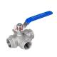 Stainless Steel 304 Tee/Three Way Female Thread Ball Valve with Corrosion Resistance