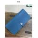 high end quality jean blue ladies designer wallet goatskin wallet brand name wallets with round button