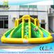 Hansel PVC material kids water park games inflatable bouncers with water slide