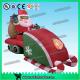 5m Inflatable Santa Claus With Sled For Christmas Event Advertising