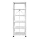 6-Tier Metal Stamped Perforate Bookcase Steel Slim Pantry Shelf Rack