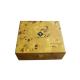 MDF with wood veneer glossy UV painting Gold coin wood box