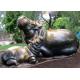 Modern Garden Decoration Outdoor Metal Sculpture , Mother ' S Love Sculpture