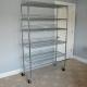 Chrome Plated NSF Wire Shelving Unit Industrial Heavy Duty 6 Layer Storage Wire Rack Shelving