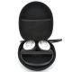 Black Zipper Neckband Headphone Case , Water Resistant Headset Travel Case