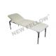 White Medical Patient Hospital Examination Table With Stainless Steel Round Tube
