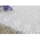 Embroidered Edge Fabric White Floral Lace Vine Netting Tulle For Bridal Gowns