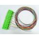 12 Strand SC APC Optical Fiber Pigtail 900 Micron Tight Buffer For Telecommunication