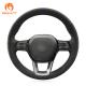 Customized Durable Matte Carbon Fiber Blue Steering Wheel Cover for Honda Civic 11 2022