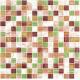 Special spring gree gold line glass mosaic mix pattern square mosaic tile