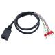 UL94V 0 RJ45 Extension Cable 8p8c Female Socket To Cold Pressed Terminal