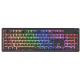 104-Key Wired Keyboard Multimedia FN Keys Rainbow Light ABS + black Keycaps+ Silver Membrance 510g Lightweight Body