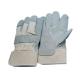 11 inch Reinforced Industrial, Garden protective natural color Cow Leather Gloves 11008
