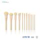 12pcs Aluminium Ferrule Wooden Handle Makeup Brushes