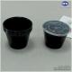 850ml Single Use PP Black Soup Bowl With Leak Proof Clear Lids-Disposable Soup Cups-Strong Disposable Bowls With Lids