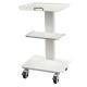 Foshan Factory Dental Equipment White Color Mobile Tool Cart with Socket SS 3 Layer Dental Mobile Cart