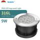 24V IP68 SS316L ERP Inground Pool Led Lights 9W With VDE Cable