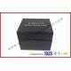 Leather Texture Rigid Board Gift Packaging Boxes , Foil Stamping Watch Packaging Boxes With Soft Velvet