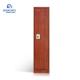 Single Door Clothes Wardrobe Metal Bedroom Locker With Wooden Color