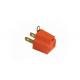 Plastic OEM ODM Orange 2pin To 3pin Electric Plug Adapter