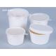 FDA 26oz Double Poly Coated White Paper Bowls With Lids