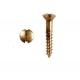 Yellow Brass Slotted Drive Oval Head Wood Screws  Round Head Furniture Screws