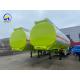 3axles 42cbm White and Green Color Feul Tank Semi Trailer with 12500*2500*1650mm Size