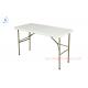 Popular plastic folding rectangle bench 4-foot folding table for outdoor dining using