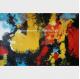 Abstract Acrylic Painting The Fire / Contemporary Canvas Wall Art Framed On Canvas