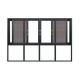 Horizontal Aluminium Sliding Windows Tinted Glass With Fiberglass Flyscreen