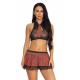 Panty Costume Cosplay Underwear Plus Size Lingerie Roleplaying Outfit With Tie Top Mini Skirt