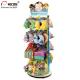 2 - Way Flooring Display Stands Grid Back Wood Base Kids Toy Display Shelving