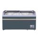 Display hard ice cream chest freezer with curved glass top horizontal freezer for shop