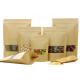 CMYK Food Grade Paper Bag , Kraft Paper Bag With Transparent Window