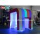 Inflatable Party Tent Rainbow Color LED Light Mini Blow Up Photo Booth For Children SGS ROHS