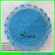 LDTM-039 lake blue tabel mat handmade round crochet lace table placemat